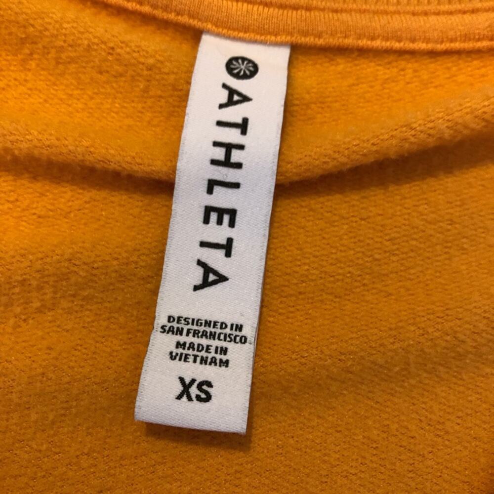 Athleta orange long sleeve knit pullover top size Extra Small XS - Picture 6 of 15